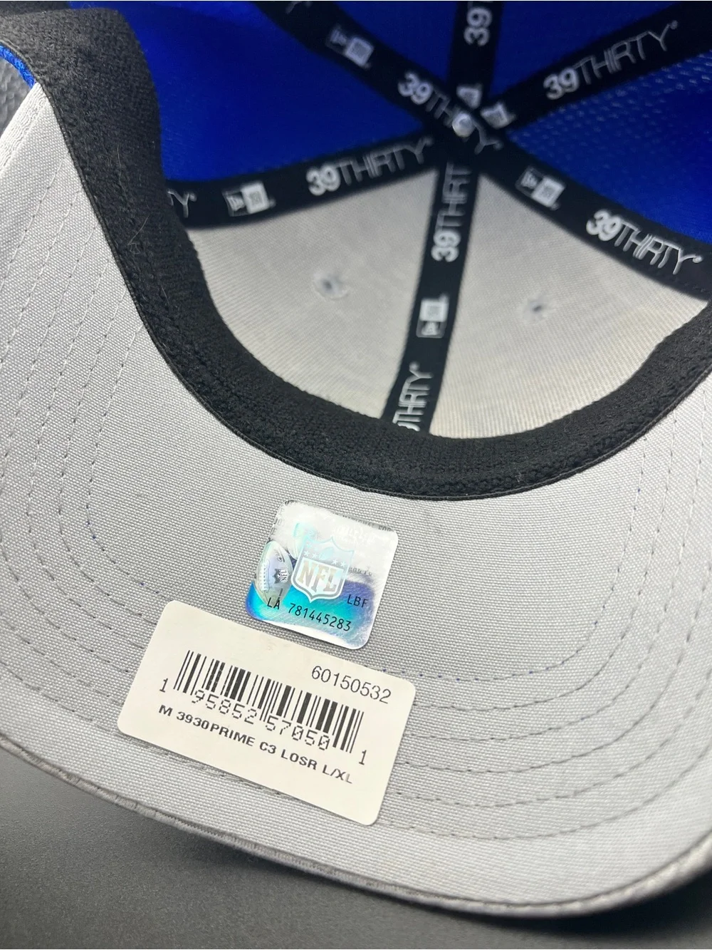 New Era 39THIRTY NFL Gray & Royal Blue LA Los Angeles Rams Hat